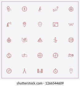 icon set about navigation with keywords radar tower, medical location and car navigator