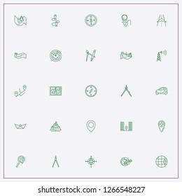 icon set about navigation with keywords route location, radar and building location