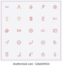 icon set about navigation with keywords car navigator, sailing ship and phone map