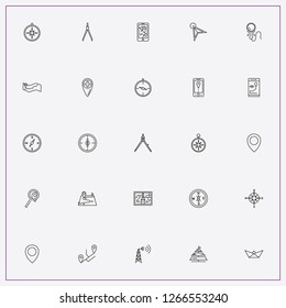 icon set about navigation with keywords radar tower, map location and route location