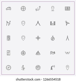 icon set about navigation with keywords compass, phone map and mobile tracking location