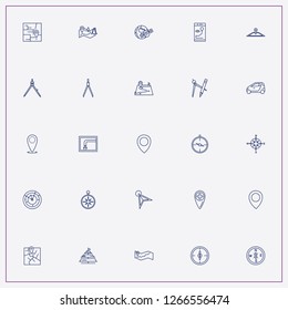 icon set about navigation with keywords smart car, space station and location arrow