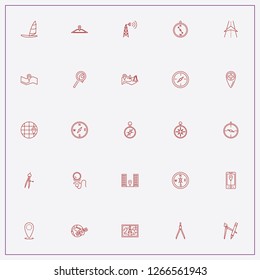 icon set about navigation with keywords auto navigation, forest map and compass