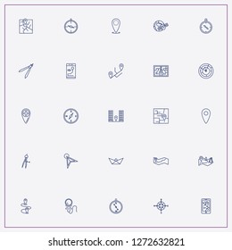 icon set about navigation with keywords auto navigation, medical location and forest map