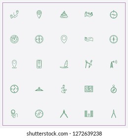 icon set about navigation with keywords sails, radar tower and route location