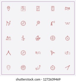 icon set about navigation with keywords location arrow, searching location and location