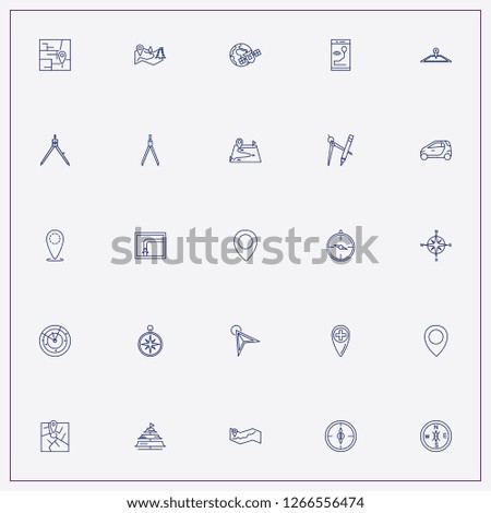 icon set about navigation with keywords smart car, space station and location arrow