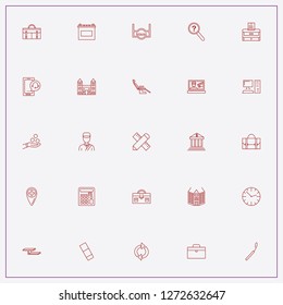 icon set about office with keywords medical location, restaurant signboard and hospital