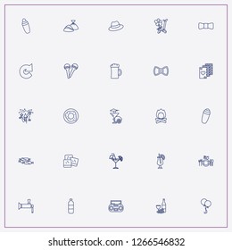 icon set about party with keywords cocktail glass, balloons and firecracker