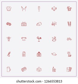 icon set about party with keywords party whistle, firework and candy cake