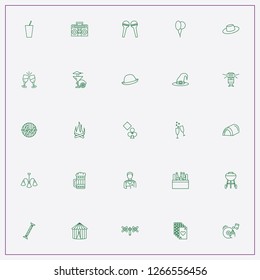 icon set about party with keywords cocktail, waiter and beer