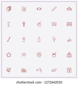 icon set about party with keywords star logo, beer bottle and cake