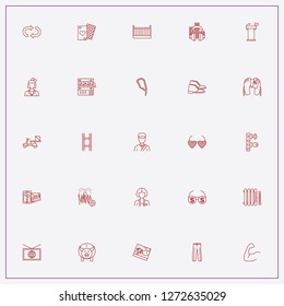 icon set about people with keywords game machine, file transfer and television