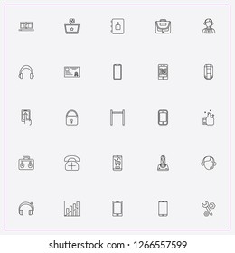 icon set about phone with keywords laptop, mobile phone and phone security lock