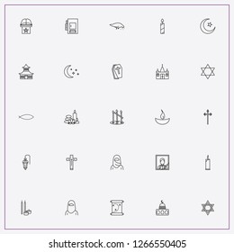 icon set about religion with keywords mosque, crematory and lantern