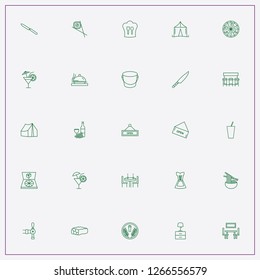 icon set about restaurant with keywords sushi, romantic dinner and open signboard