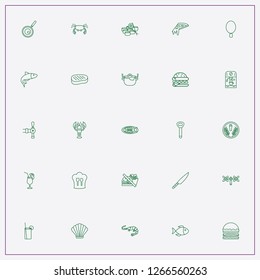 icon set about restaurant with keywords beer tap, sake meat and lobster