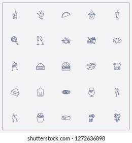 icon set about restaurant with keywords french fries, on fast food and stemware