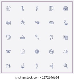 icon set about restaurant with keywords beer tap, kettle filter and lobster