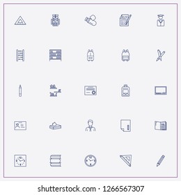 icon set about school with keywords mathematics ruler, bookshelves and student