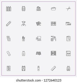 icon set about school with keywords color pencil, color pencils and book