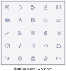 icon set about school with keywords chevron hunter, stapler and lunch