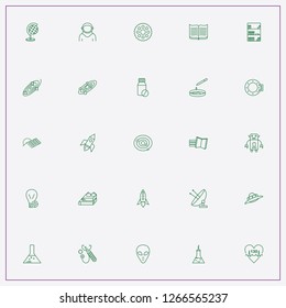 icon set about science with   books, space ship and satellite