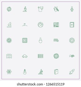 icon set about science with keywords connection data, light bulb and cloud router