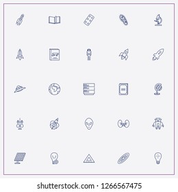 icon set about science with keywords unknown flying object, astronaut and space ship