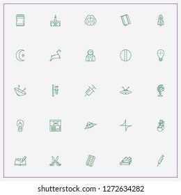 icon set about science with keywords pills, rocket and sabers
