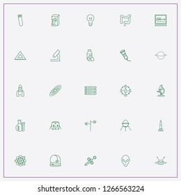 icon set about science with  mathematics equation, tube and server