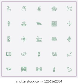 icon set about science with  microscope, universe and telescope