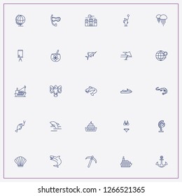 icon set about sea with keywords fortress, shellfish and board stand