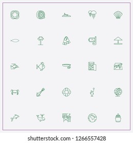 icon set about sea with keywords globe, diving mask and palm