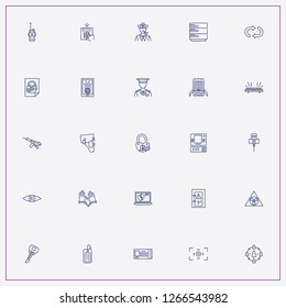 icon set about security with keywords cash dispenser machine, electric shield box and police flasher