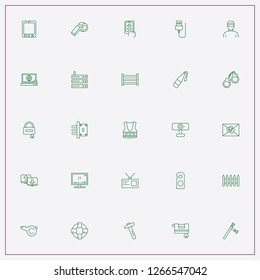 icon set about security with keywords computer cord, file transfer network and intercom monitor