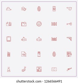 icon set about security with keywords submarine, cash dispenser and house security alarm