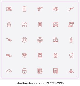 icon set about security with keywords radioactive sign, support disk and smart house temperature control