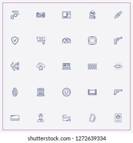 icon set about security with keywords climbing safety lock, cash dispenser and cloud security