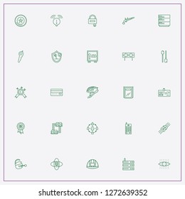 icon set about security with keywords server, bicycle helmet and retinal recognition