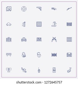 icon set about security with keywords phone security lock, lifebuoy and security monitor control