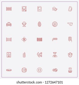 icon set about security with keywords police car, cash dispenser machine and house security alarm