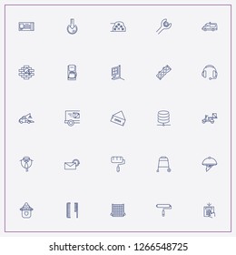 icon set about service with keywords wrecker, air filter and delivery