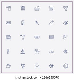 icon set about service with keywords battery, boiler and mechanic