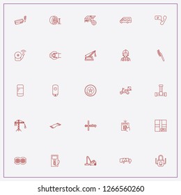 icon set about service with keywords parcel, internet phone call and swimming pool filtration