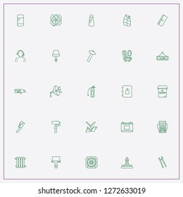 icon set about service with keywords petrol station, vacuum cleaner nozzle and cleaning chemicals