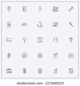 icon set about service with keywords putty knife, call center and cash dispenser