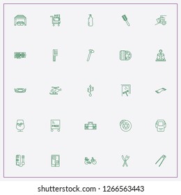 icon set about service with   tools box, bumper and chat