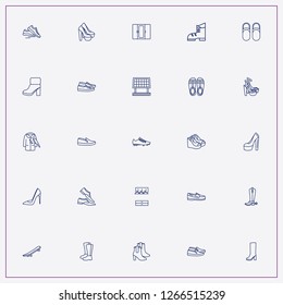 icon set about shoes with keywords boundary, sneakers and gumshoes