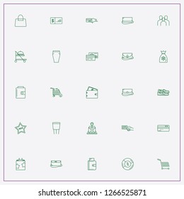 icon set about shopping with keywords bag, lady purse and gift bag